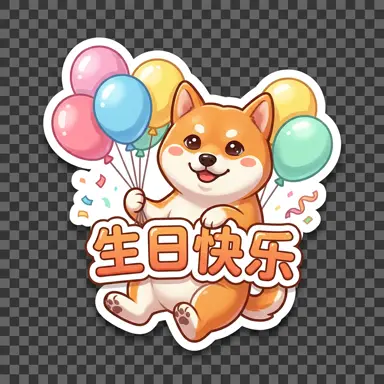 Happy Birthday sticker sample