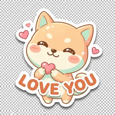 Kawaii Chibi sticker sample