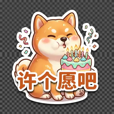 Happy Birthday sticker sample